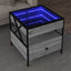sofabord med Infinity LED-lys 50x50x51 cm grå sonoma-eg