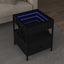 sofabord med Infinity LED-lys 40x40x51 cm sort