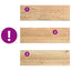 trappemåtter 4 stk ubehandlet 80x25x2 cm massivt egetræ