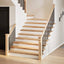 trappemåtter 4 stk ubehandlet 110x30x2 cm massivt egetræ