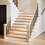 trappemåtter 8 stk ubehandlet 110x25x2 cm massivt egetræ