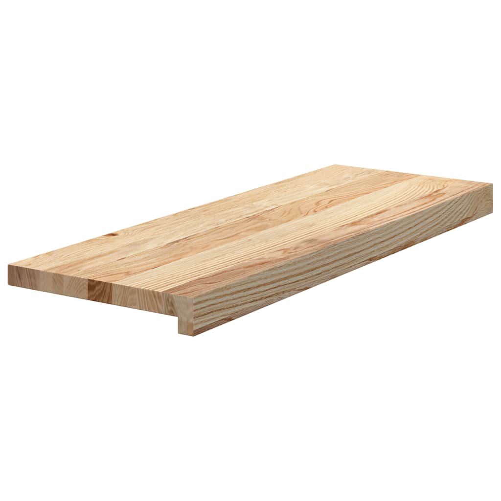 trappemåtter 8 stk ubehandlet 70x30x2 cm massivt egetræ