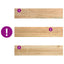 trappemåtter 8 stk ubehandlet 120x30x2 cm massivt egetræ