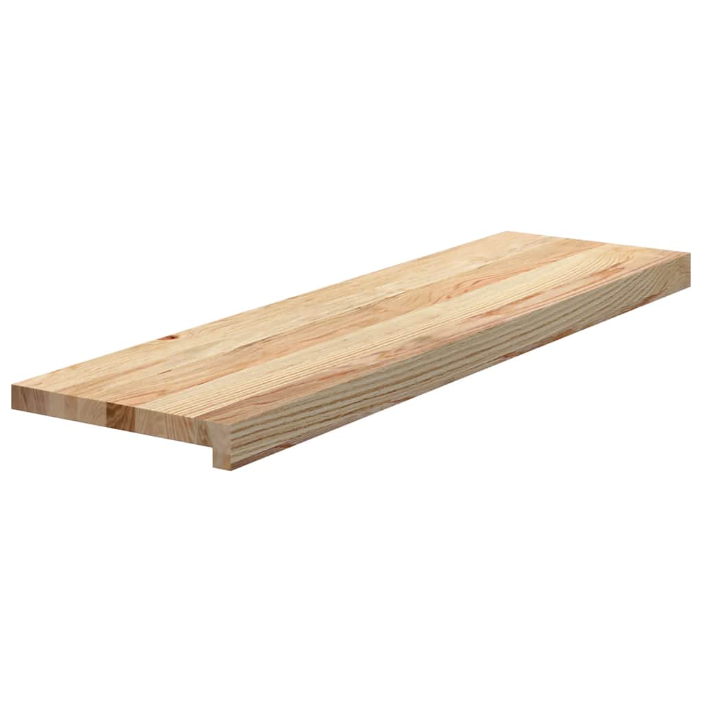 trappemåtter 12 stk ubehandlet 90x25x2 cm massivt egetræ