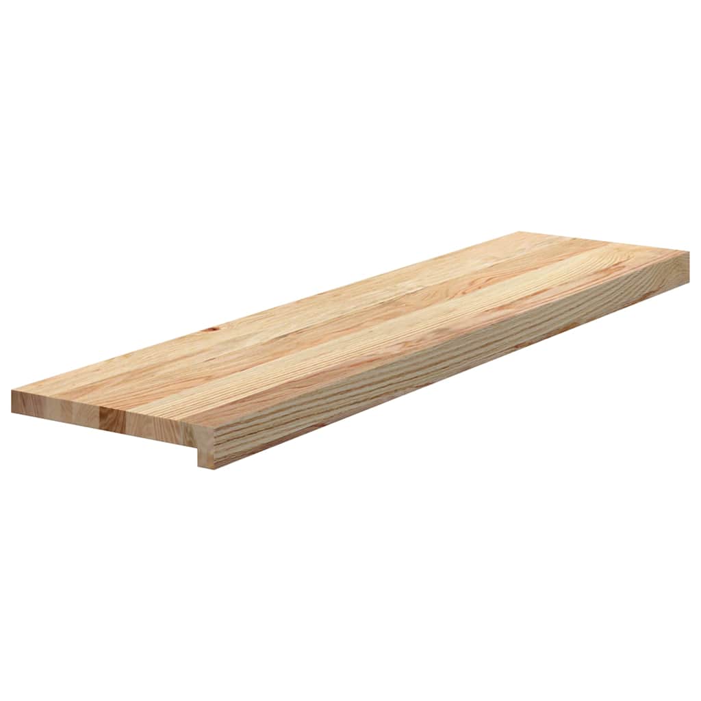 trappemåtter 16 stk ubehandlet 100x25x2 cm massivt egetræ
