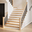 trappemåtter 16 stk ubehandlet 110x30x2 cm massivt egetræ