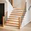 trappemåtter 4 stk lysebrun 120x30x2 cm massivt egetræ