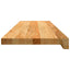trappemåtter 8 stk lysebrun 90x25x2 cm massivt egetræ