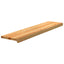 trappemåtter 8 stk lysebrun 110x25x2 cm massivt egetræ