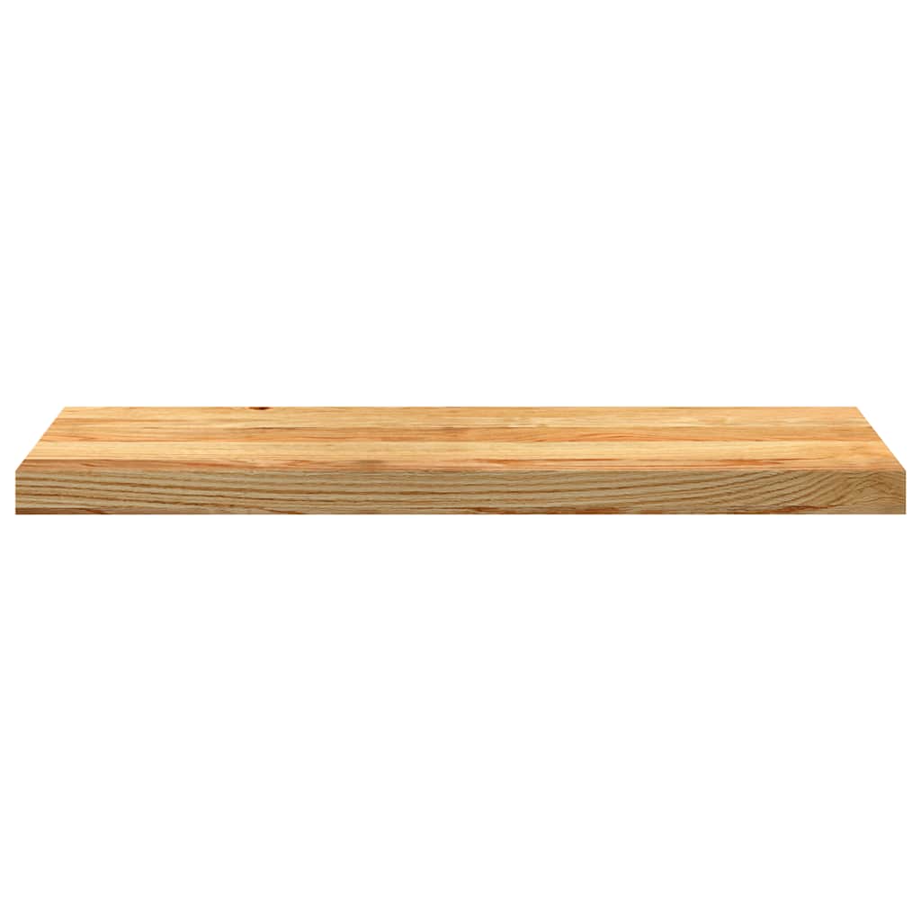 trappemåtter 12 stk. lysebrun 80x25x2 cm massivt egetræ