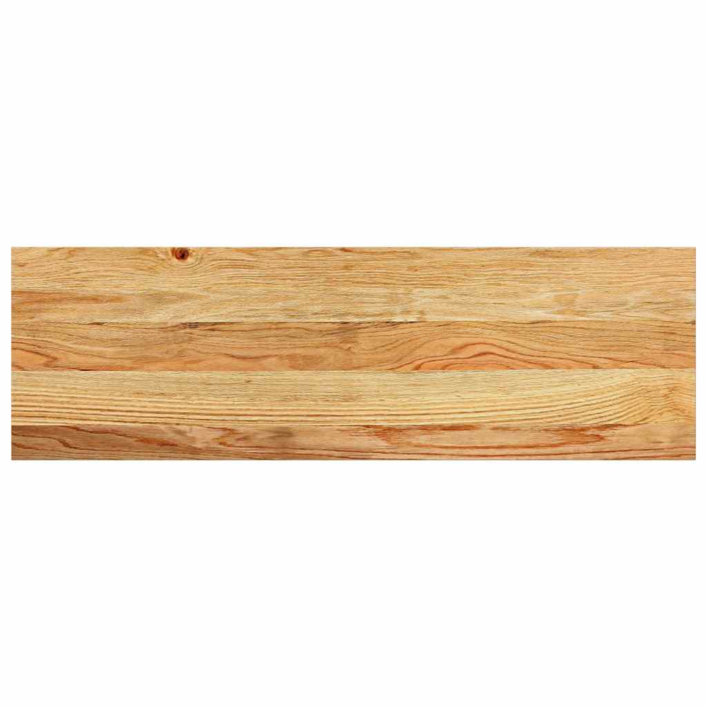 trappemåtter 12 stk. lysebrun 80x30x2 cm massivt egetræ