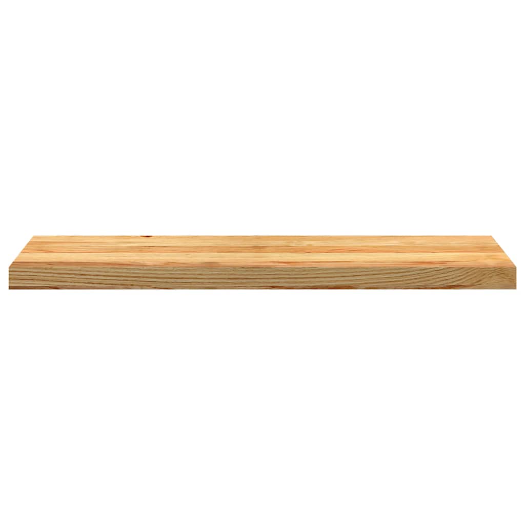 trappemåtter 12 stk. lysebrun 90x30x2 cm massivt egetræ