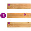 trappemåtter 12 stk. lysebrun 110x30x2 cm massivt egetræ