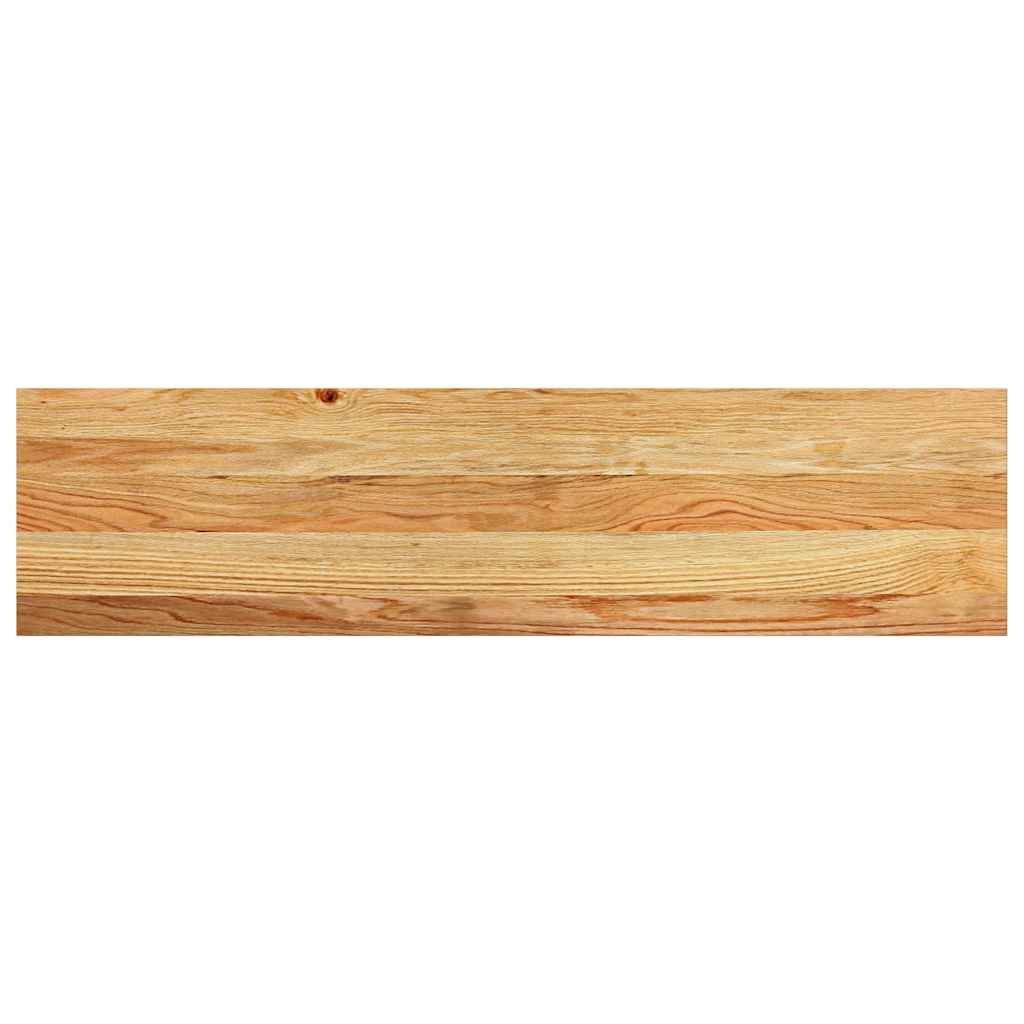 trappemåtter 16 stk. lysebrun 100x25x2 cm massivt egetræ
