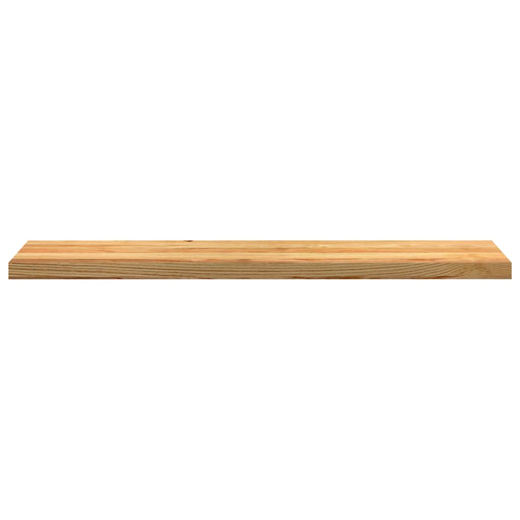 trappemåtter 16 stk. lysebrun 120x25x2 cm massivt egetræ