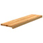 trappemåtter 20 stk lysebrun 100x25x2 cm massivt egetræ