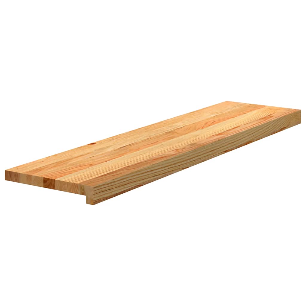 trappemåtter 20 stk lysebrun 100x25x2 cm massivt egetræ