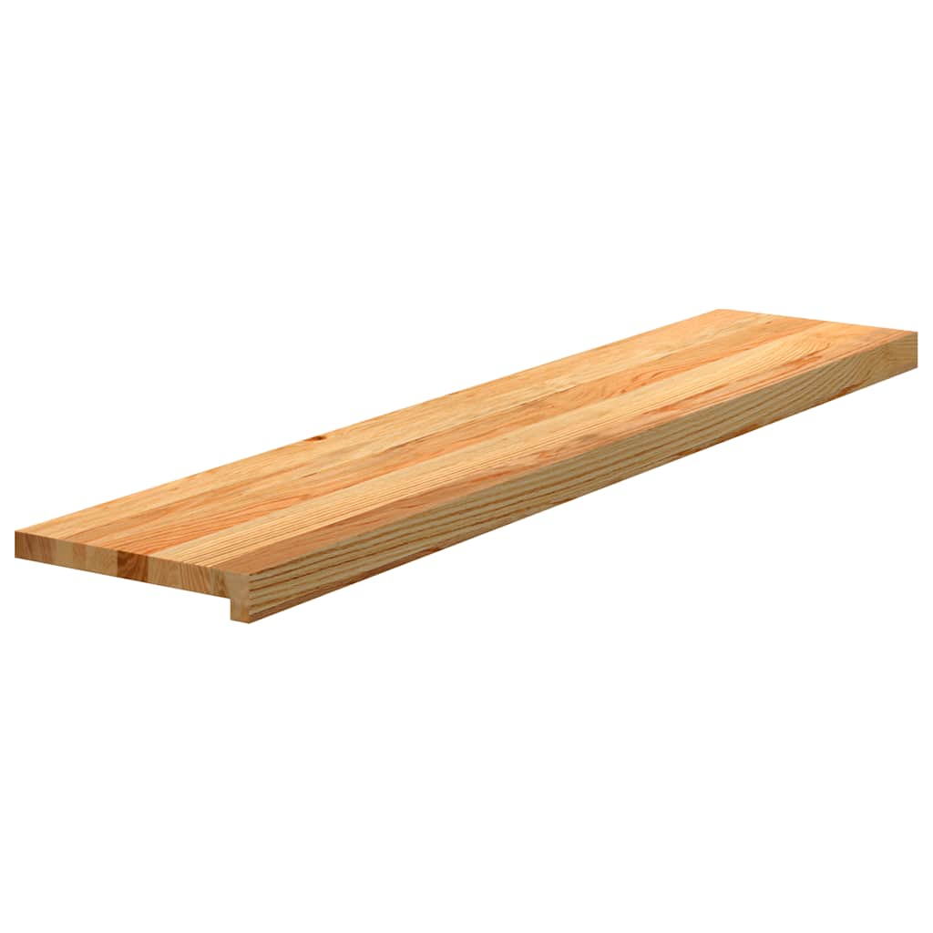 trappemåtter 20 stk lysebrun 120x25x2 cm massivt egetræ
