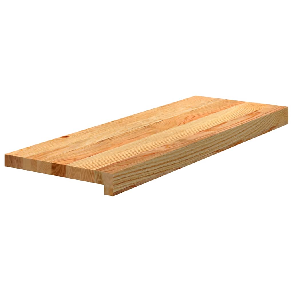 trappemåtter 20 stk. lysebrun 70x30x2 cm massivt egetræ