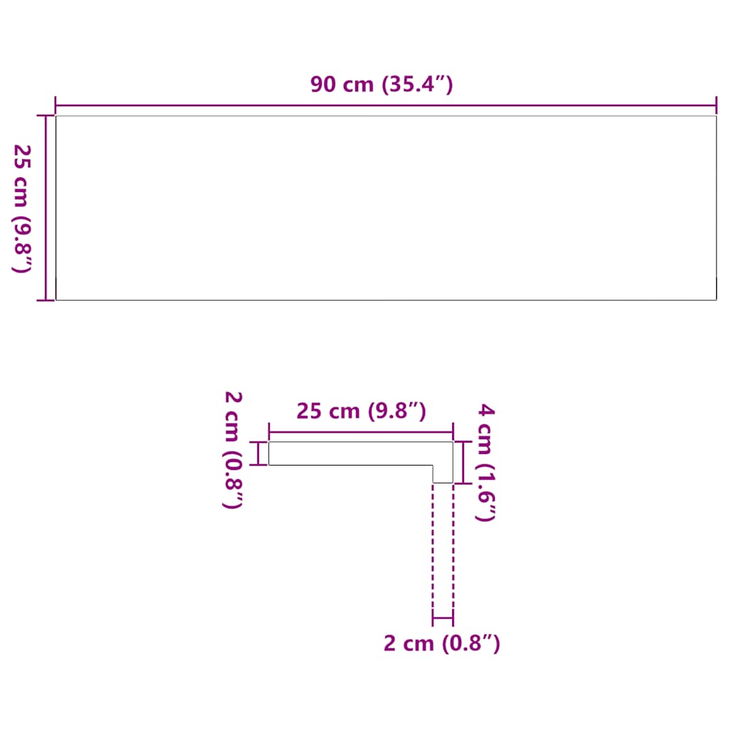 trappemåtter 4 stk. brunsort 90x25x2 cm massivt egetræ