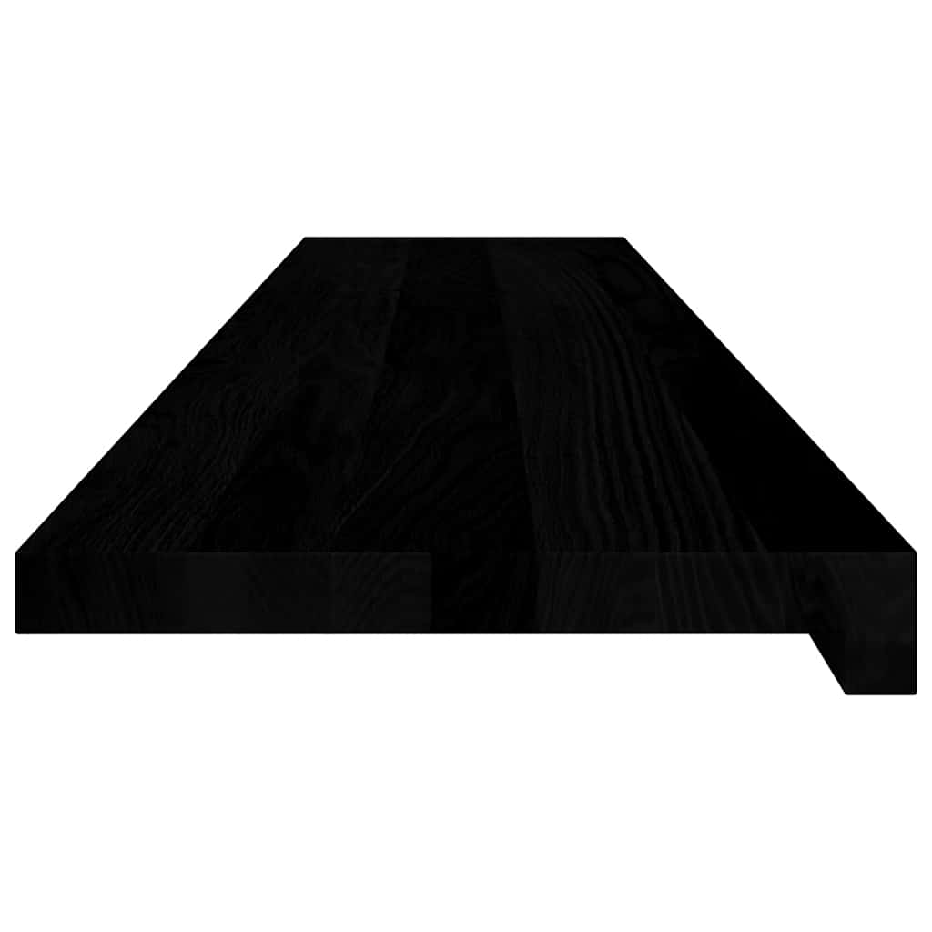 trappemåtter 8 stk. brunsort 120x25x2 cm massivt egetræ