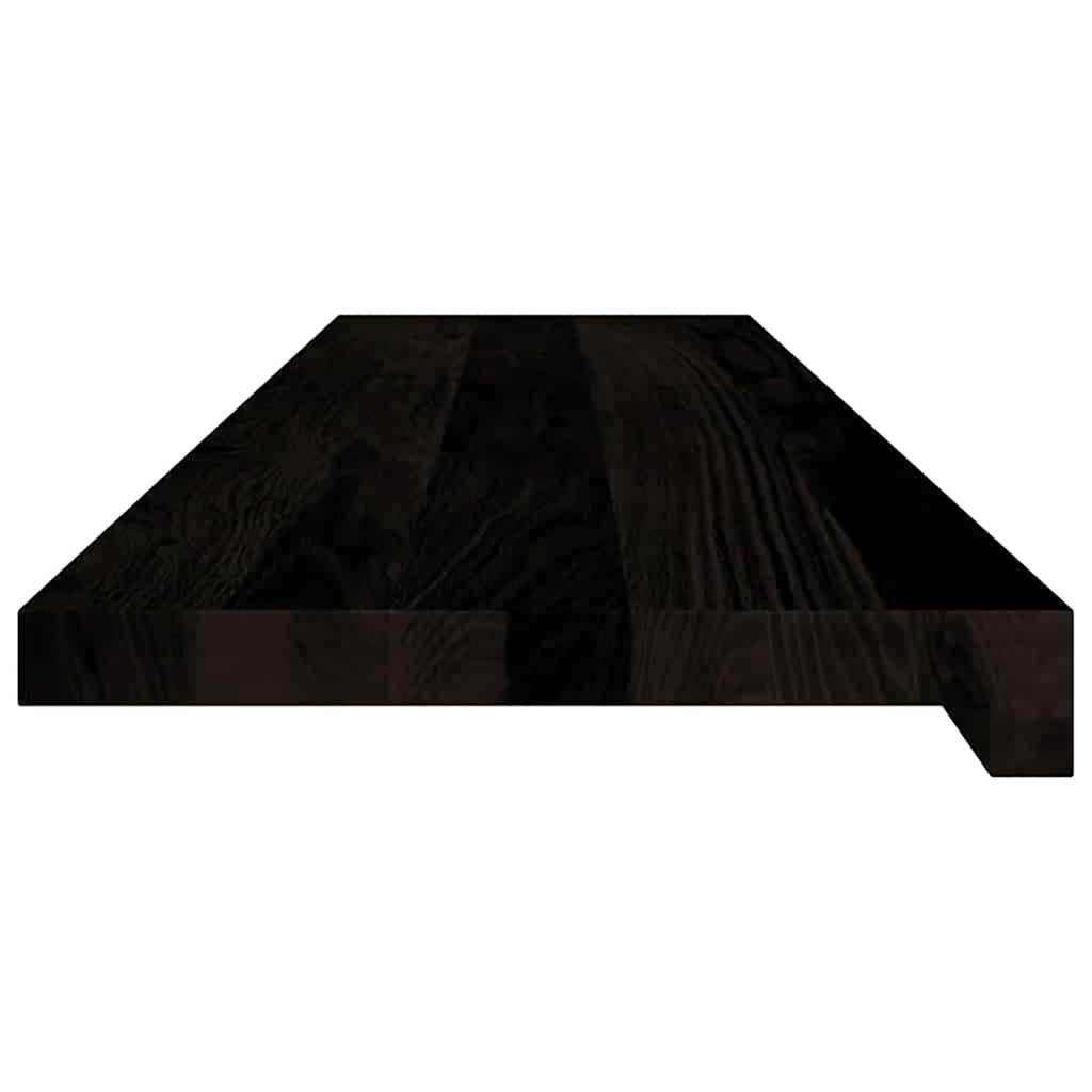 trappemåtter 12 stk. brunsort 100x25x2 cm massivt egetræ