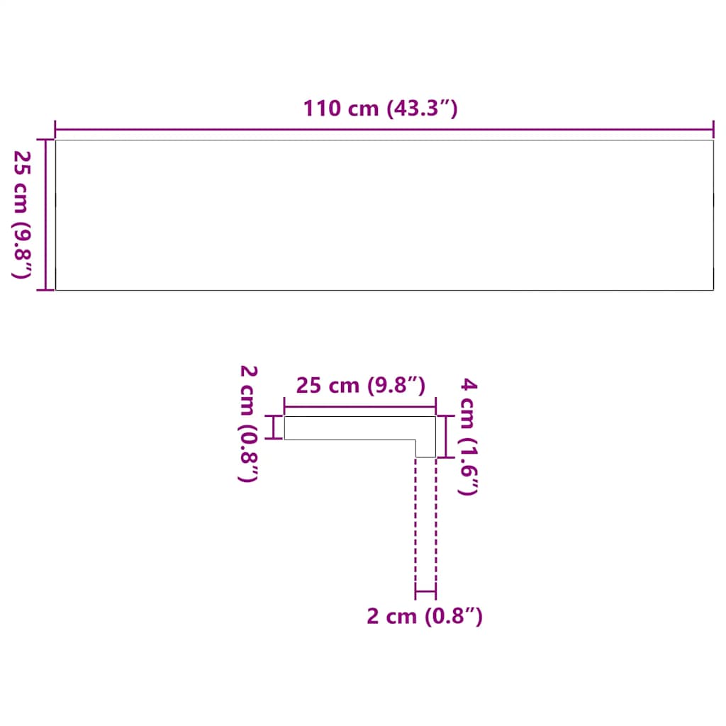 trappemåtter 12 stk. brunsort 110x25x2 cm massivt egetræ