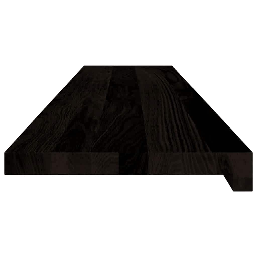 trappemåtter 12 stk. brunsort 120x25x2 cm massivt egetræ