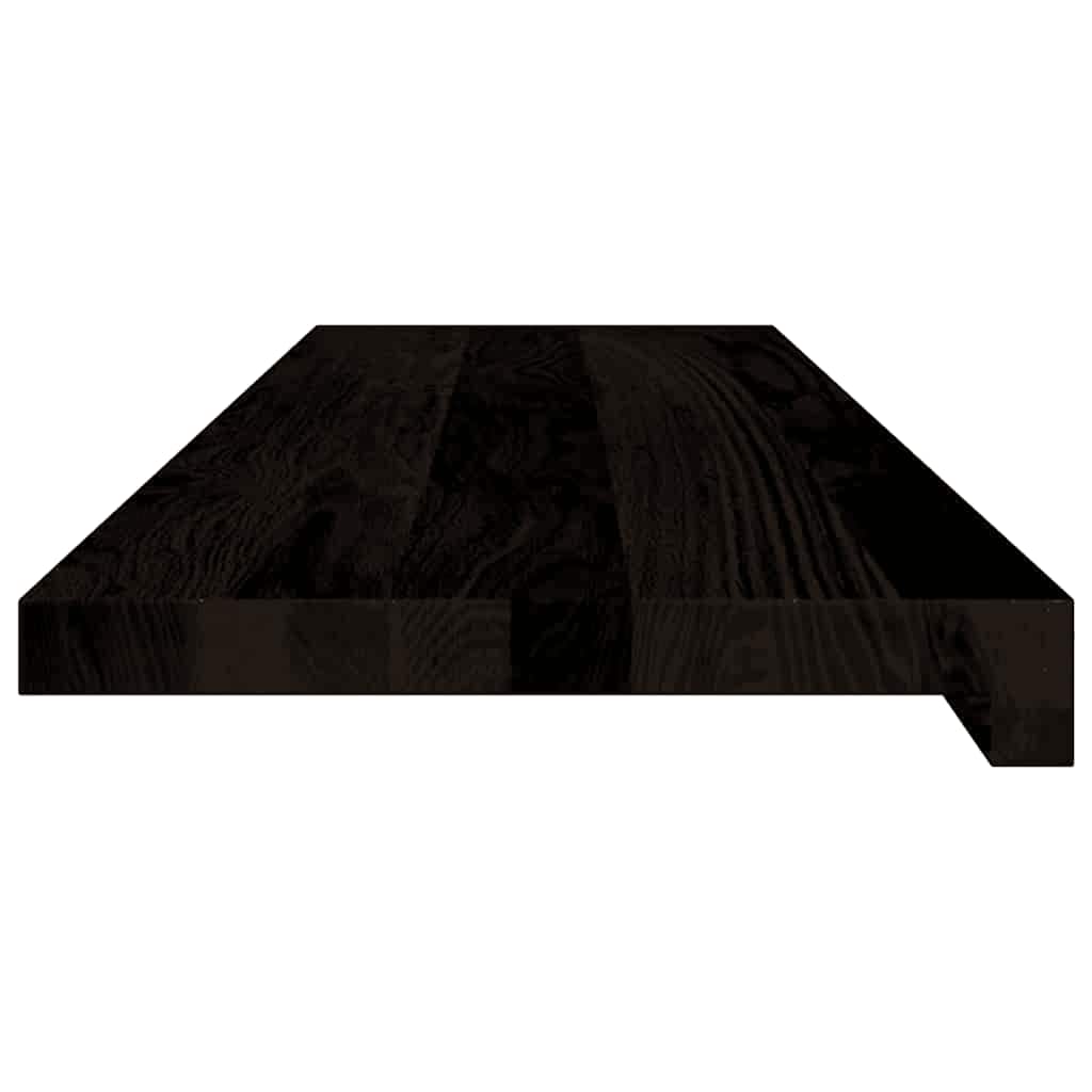 trappemåtter 12 stk. brunsort 90x30x2 cm massivt egetræ