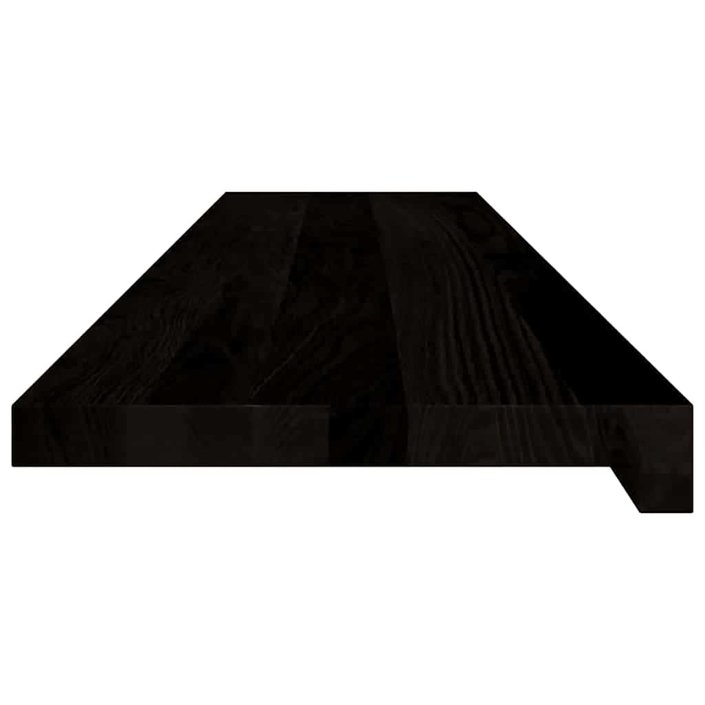 trappemåtter 16 stk. brunsort 110x25x2 cm massivt egetræ