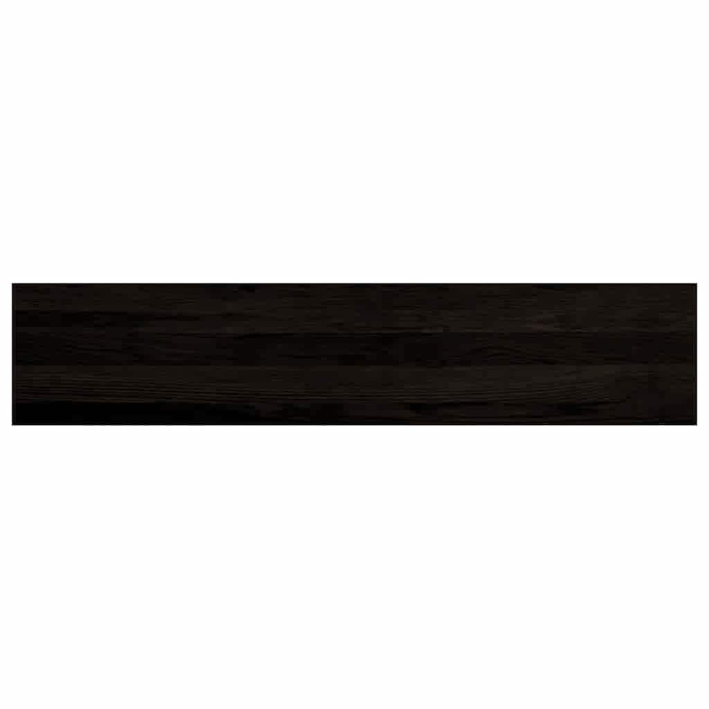 trappemåtter 16 stk. brunsort 120x25x2 cm massivt egetræ
