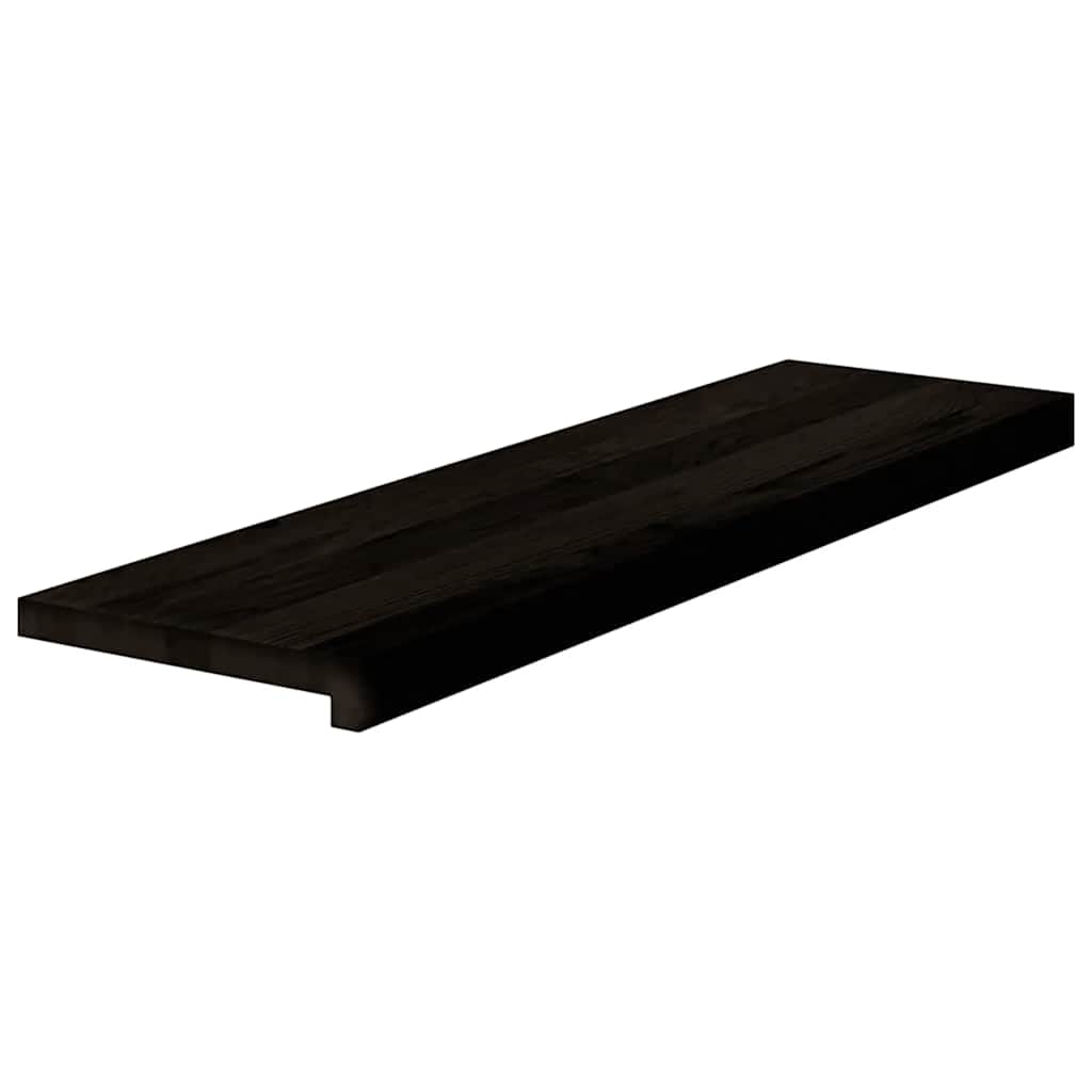 trappemåtter 16 stk. brunsort 90x30x2 cm massivt egetræ