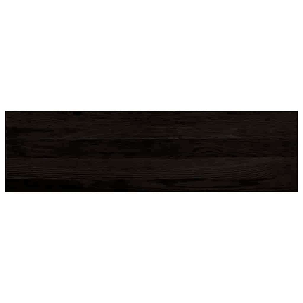 trappemåtter 16 stk. brunsort 90x30x2 cm massivt egetræ