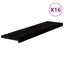 trappemåtter 16 stk. brunsort 100x30x2 cm massivt egetræ