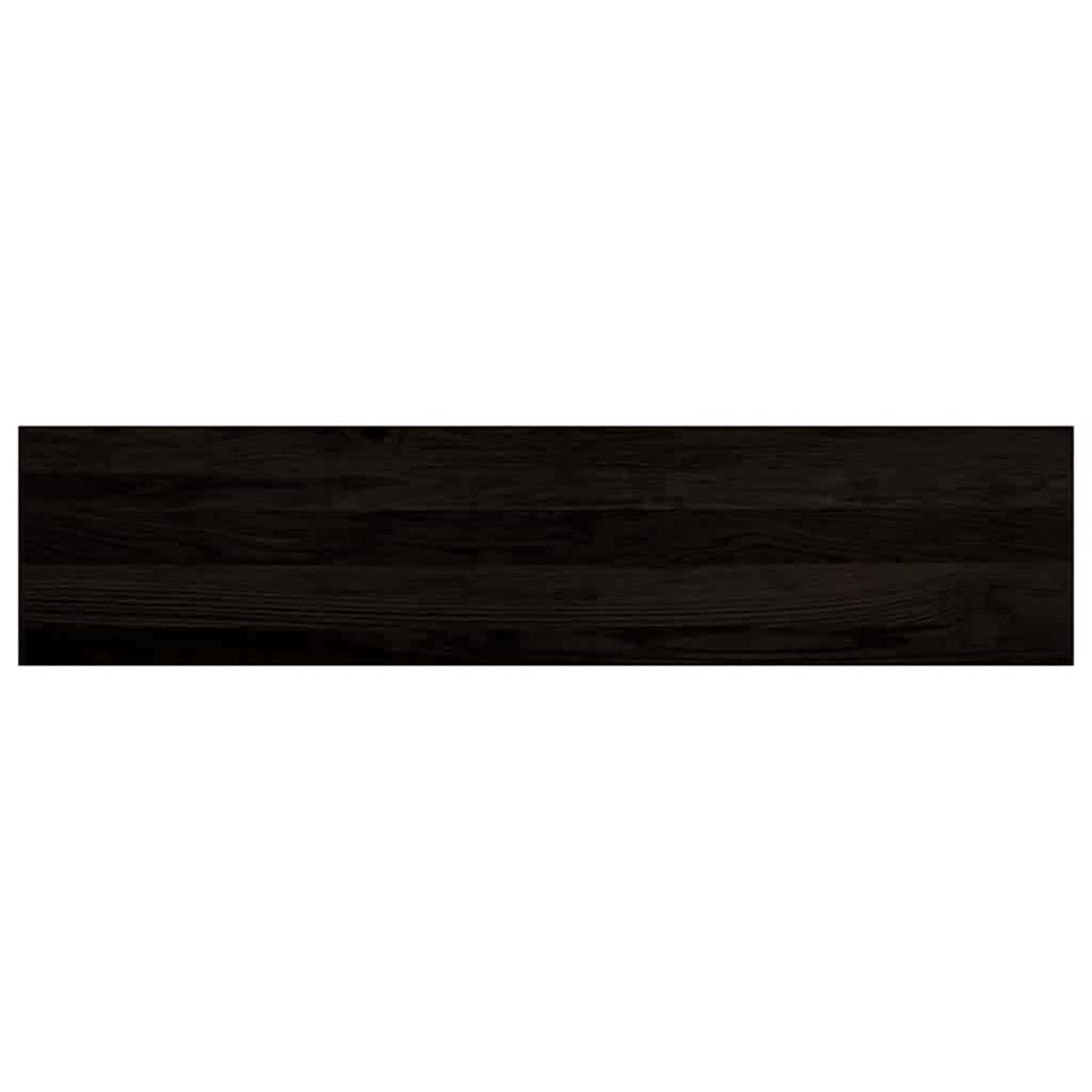 trappemåtter 16 stk. brunsort 110x30x2 cm massivt egetræ