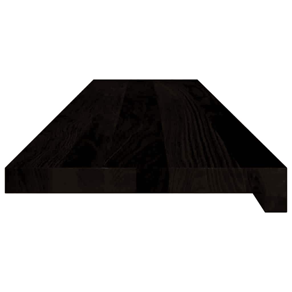 trappemåtter 16 stk. brunsort 110x30x2 cm massivt egetræ