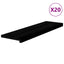 trappemåtter 20 stk. brunsort 90x30x2 cm massivt egetræ