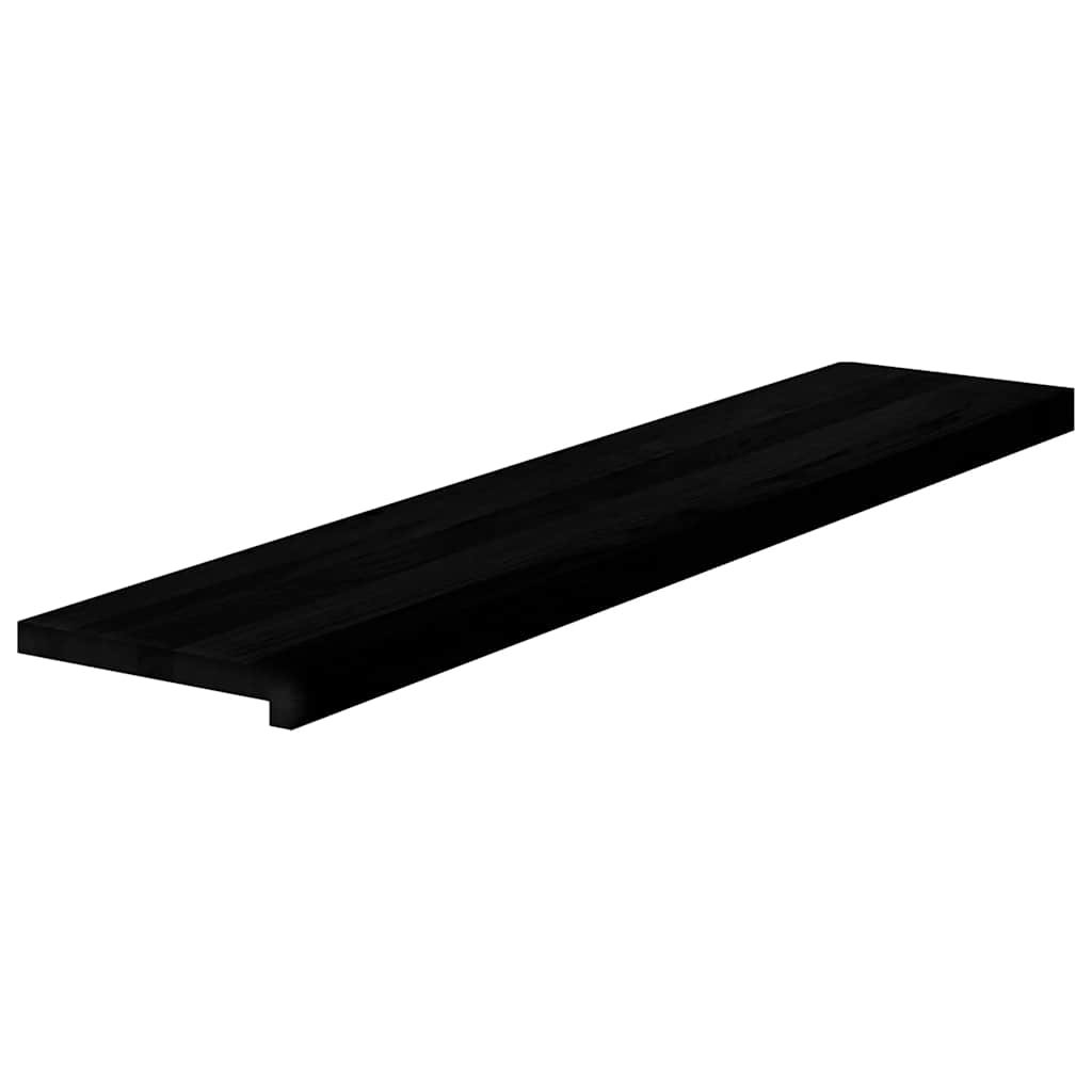 trappemåtter 20 stk brunsort 120x30x2 cm massivt egetræ