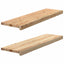 trappemåtter 2 stk ubehandlet 90x25x2 cm massivt egetræ