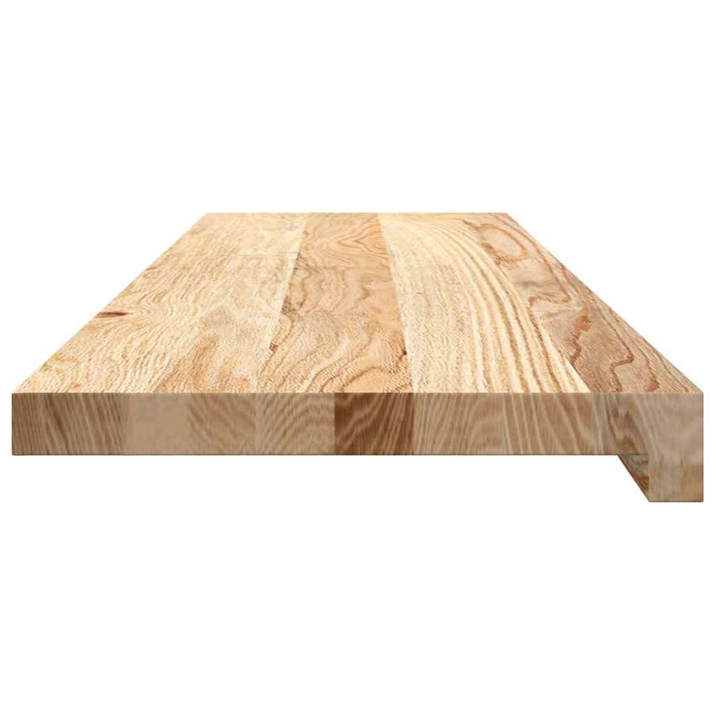 trappemåtter 2 stk ubehandlet 90x25x2 cm massivt egetræ