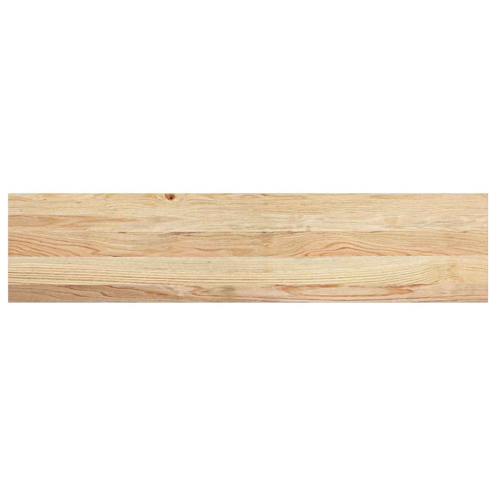 trappemåtter 2 stk ubehandlet 110x25x2 cm massivt egetræ