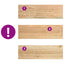 trappemåtter 2 stk ubehandlet 80x30x2 cm massivt egetræ