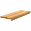 trappemåtter 2 stk lysebrun 70x25x2 cm massivt egetræ