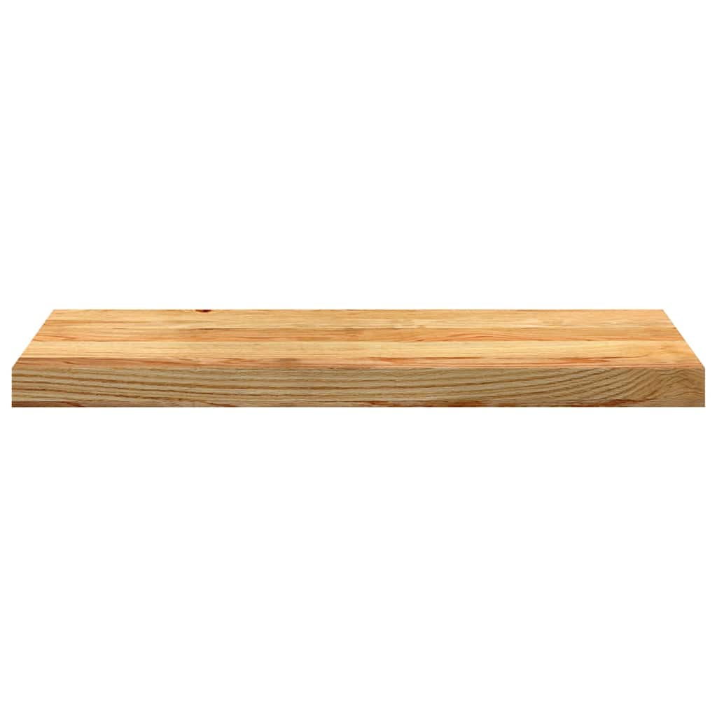 trappemåtter 2 stk lysebrun 70x25x2 cm massivt egetræ