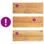 trappemåtter 2 stk lysebrun 70x25x2 cm massivt egetræ