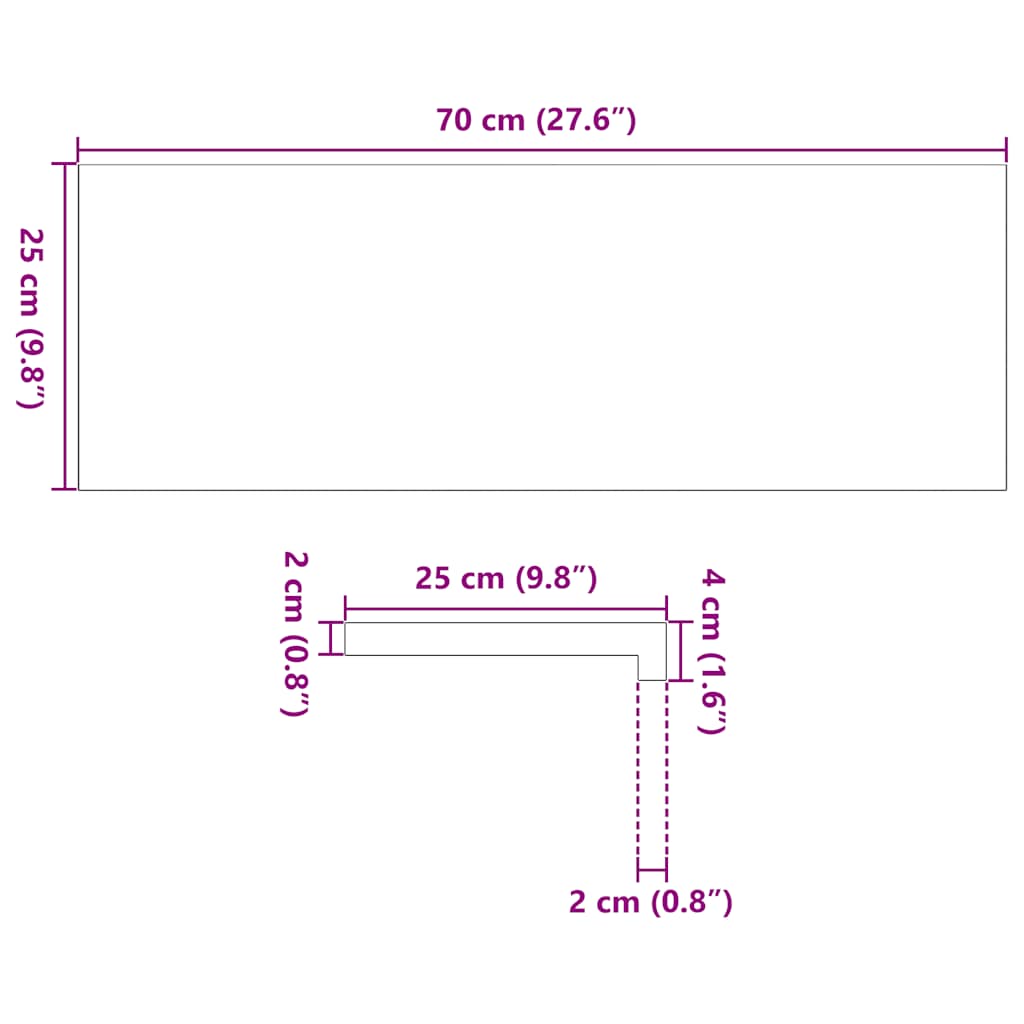 trappemåtter 2 stk lysebrun 70x25x2 cm massivt egetræ
