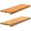 trappemåtter 2 stk lysebrun 80x25x2 cm massivt egetræ