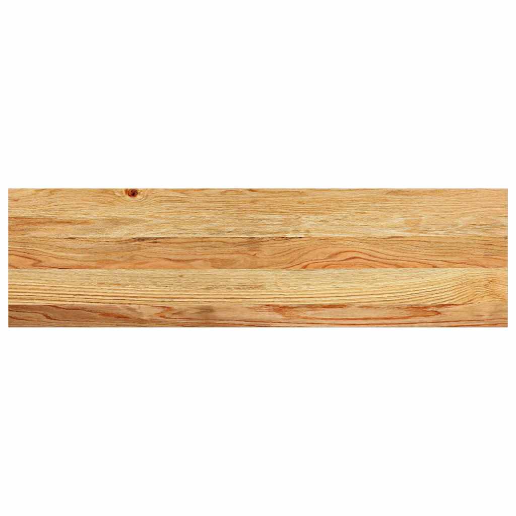 trappemåtter 2 stk lysebrun 90x25x2 cm massivt egetræ
