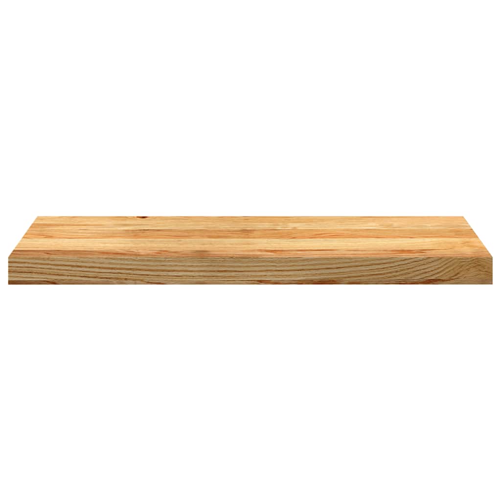 trappemåtter 2 stk lysebrun 70x30x2 cm massivt egetræ