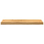 trappemåtter 2 stk lysebrun 80x30x2 cm massivt egetræ